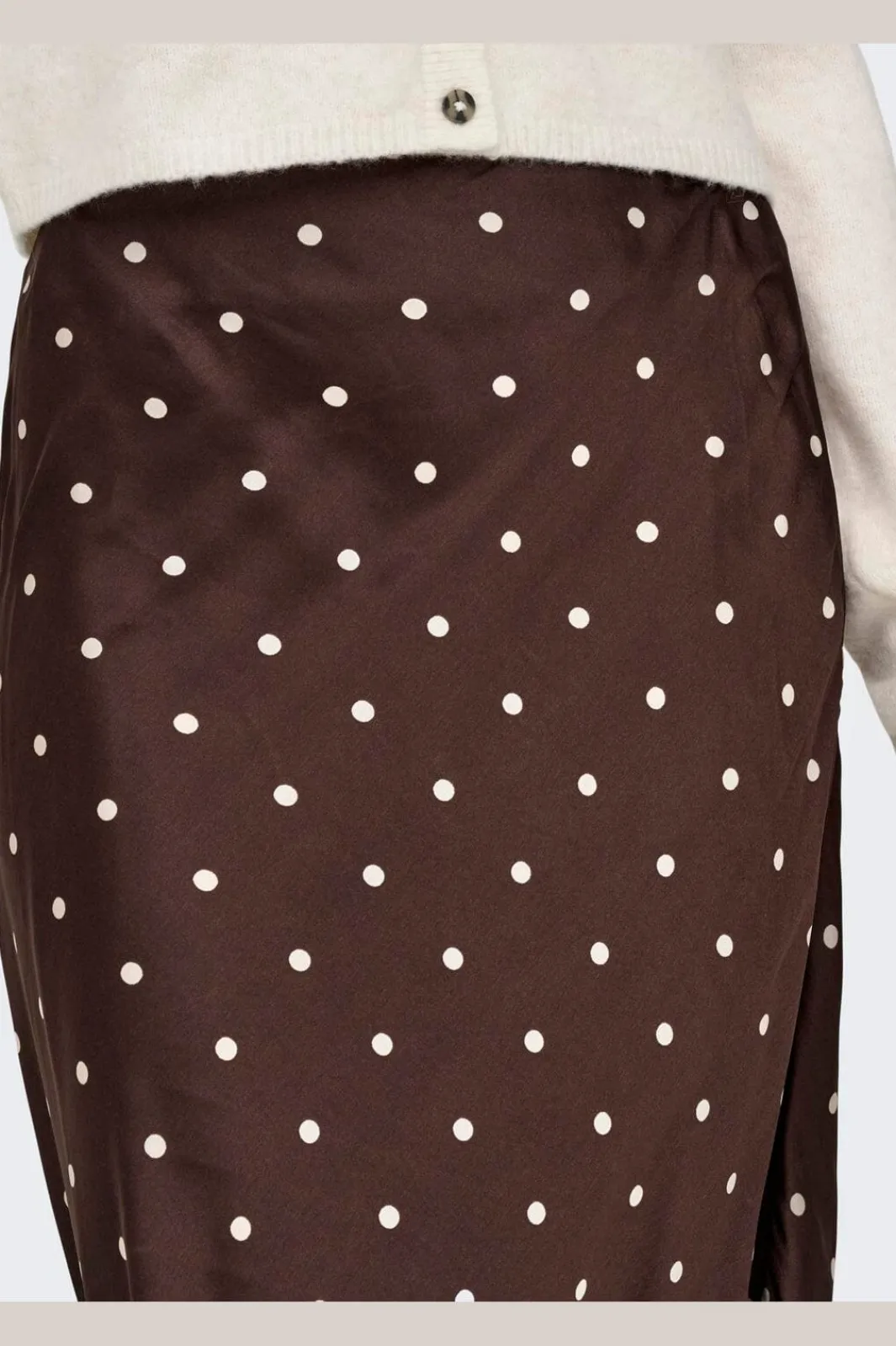 Online JDY hailey Satin Midi Skirt 5082864 Puce Ecru Dots
