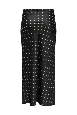 Outlet JDY hailey Satin Midi Skirt 5083222 Black Ecru Dots