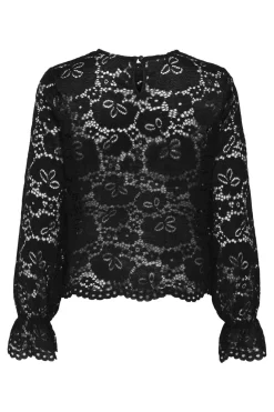 JDY lacey L/S Lace Top 4840204 Black