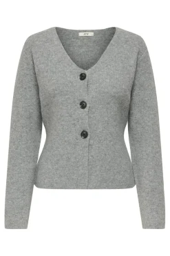 Clearance JDY lea Life L/S Button Cardigan Knt 4875918 Medium Grey Melange