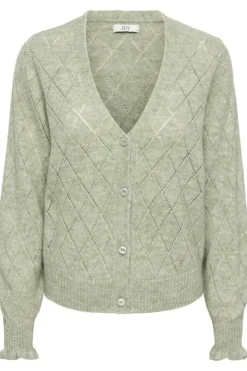 Outlet JDY letty L/S V-Neck Struc Cardi Knt 4963472 Seagrass Melange