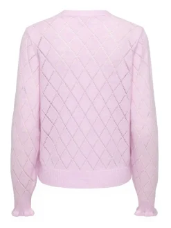 JDY letty L/S V-Neck Struc Cardi Knt 4963471 Pink Lady Melange