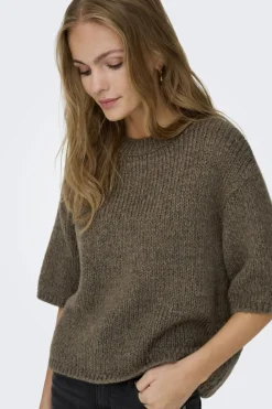 Best JDY linea S/S Pullover O-Neck Knt 4988041 Shitake