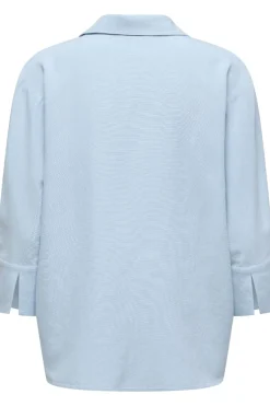 Outlet JDY lucia 3/4 Linen Shirt 4941426 Cashmere Blue
