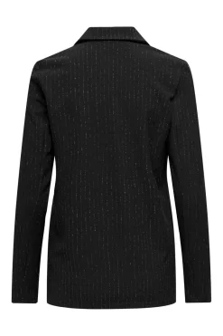 New JDY mary L/S Lurex Blazer 4625830 Black Silver Pinstripe