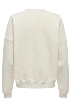 Hot JDY mesa L/S O-Neck Emb Sweat 4974040 Oatmeal Champs Cabernet Emb