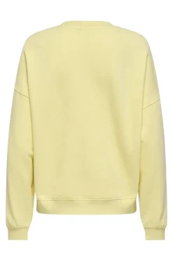 Outlet JDY mesa L/S O-Neck Emb Sweat 4974045 Double Cream La Superbe Cd Emb