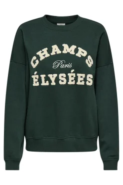 Discount JDY mesa L/S O-Neck Emb Sweat 4974491 Pine Grove Champs Emb