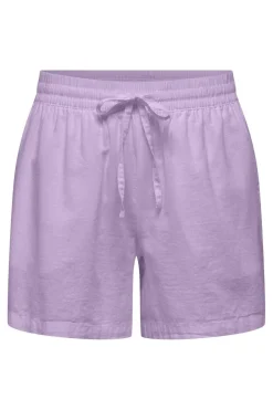 Online JDY mila Linen Shorts 4800095 Orchid Bloom