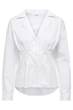 Sale JDY mio L/S Fitted V-Neck Shirt 5020851 White