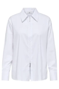 New JDY mio L/S Zip Shirt 4858745 White