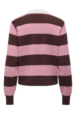 JDY naima L/S Polo Pullover Knt 5077092 Chicory Coffee W. Lilas