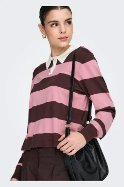 JDY naima L/S Polo Pullover Knt 5077092 Chicory Coffee W. Lilas