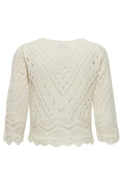 JDY new Sun 3/4 Cropped Pullover Knt 3976853 Eggnog