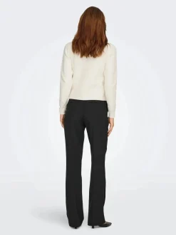 New JDY pearl L/S O-Neck Pearl Pullover Knt 4867973 White Melange W. White Pearls