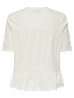 Outlet JDY poula S/S Pearl Top 4839989 Cloud Dancer Cd Pearls