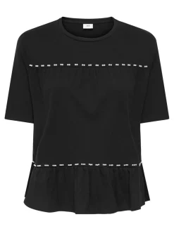 Hot JDY poula S/S Pearl Top 4839988 Black White Pearls