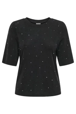 Hot JDY prime S/S Studs Top 4840324 Black Stones