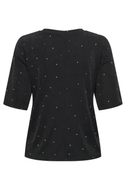 Hot JDY prime S/S Studs Top 4840324 Black Stones