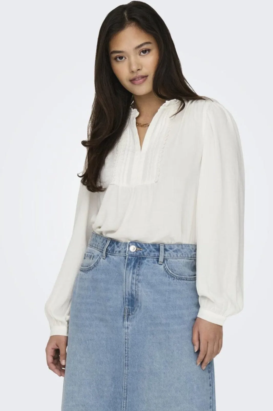 Best JDY rachel Life L/S Pintuck Top 4505028 Cloud Dancer