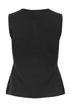 Online JDY riley S/L O-Neck Two Way Zip Vest Knt 4907209 Black