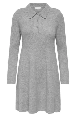 Outlet JDY rosemary Life L/S Collar Dress Knt 4876143 Light Grey Melange