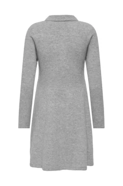 Outlet JDY rosemary Life L/S Collar Dress Knt 4876143 Light Grey Melange