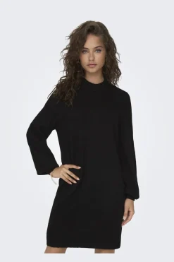 JDY rue Life L/S High Neck Dress Knt 3764537 Black