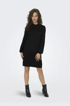 JDY rue Life L/S High Neck Dress Knt 3764537 Black
