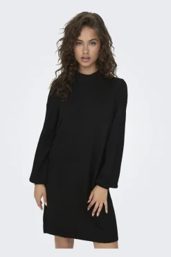 JDY rue Life L/S High Neck Dress Knt 3764537 Black