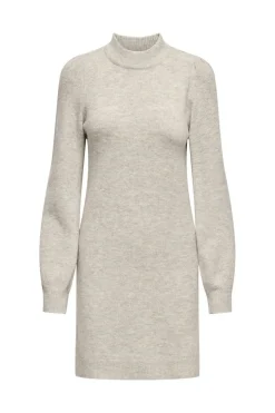New JDY rue Life L/S High Neck Dress Knt 3720419 Chateau Gray Melange