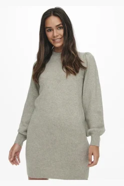 New JDY rue Life L/S High Neck Dress Knt 3720419 Chateau Gray Melange
