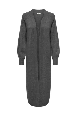 New JDY rue Life L/S Long Cardigan Knt 4376966 Dark Grey Melange