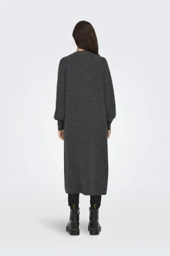 New JDY rue Life L/S Long Cardigan Knt 4376966 Dark Grey Melange