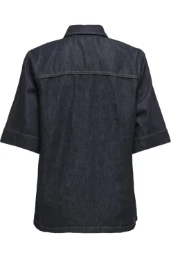 Sale JDY sansa Ss Oversize Shirt Db 4743462 Dark Blue Denim