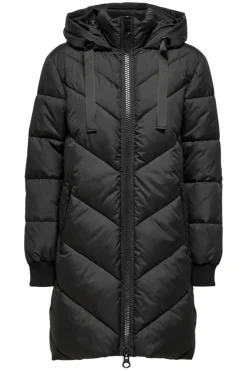 New JDY skylar Padded Hood Jacket 3802348 Black Black
