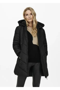 New JDY skylar Padded Hood Jacket 3802348 Black Black
