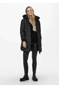 New JDY skylar Padded Hood Jacket 3802348 Black Black