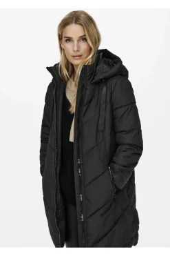 New JDY skylar Padded Hood Jacket 3802348 Black Black