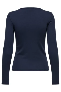 Online JDY solar L/S O Neck Top Dia 4890446 Navy Blazer