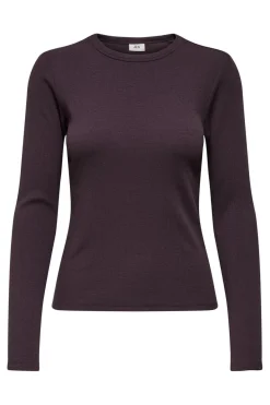 Hot JDY solar L/S O Neck Top Dia 4890445 Fudge