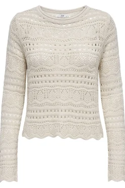Hot JDY sun Lay L/S Boatneck Pullov. Knt 4451154 Tapioca
