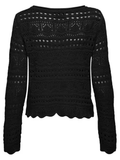 Hot JDY sun Lay L/S Boatneck Pullov. Knt 4453000 Black