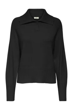 Best JDY triss L/S Button Collar Pullover Knt 4907210 Black