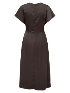 JDY urba S/S Midi Satin Dress 5021148 Chocolate Torte