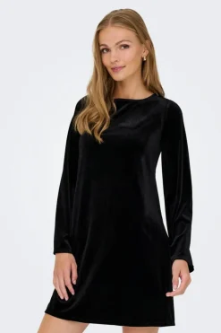 JDY victory L/S Velvet Bow Dress 4906622 Black Bow