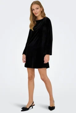 JDY victory L/S Velvet Bow Dress 4906622 Black Bow