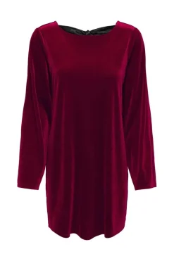 Hot JDY victory L/S Velvet Bow Dress 4932735 Winetasting Bow