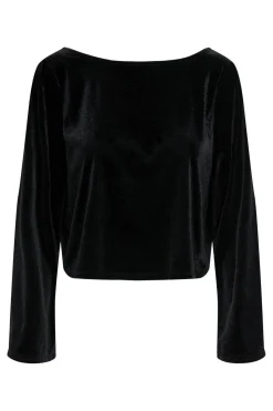 Hot JDY victory L/S Velvet Bow Top 4932740 Black Bow