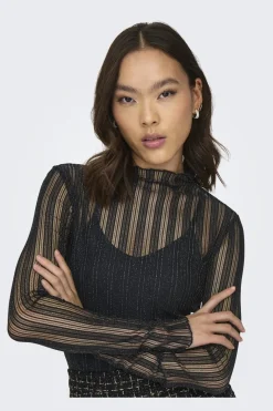 Discount JDY vivy L/S Lurex Top 4356525 Black Black Lurex